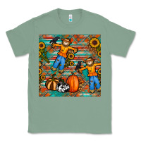 Sage fall scarecrow seamless pattern Classic Tee - BundleAndBundleShop