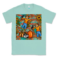 Seafoam fall scarecrow seamless pattern Classic Tee - BundleAndBundleShop