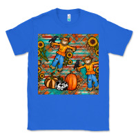 True Royal fall scarecrow seamless pattern Classic Tee - BundleAndBundleShop
