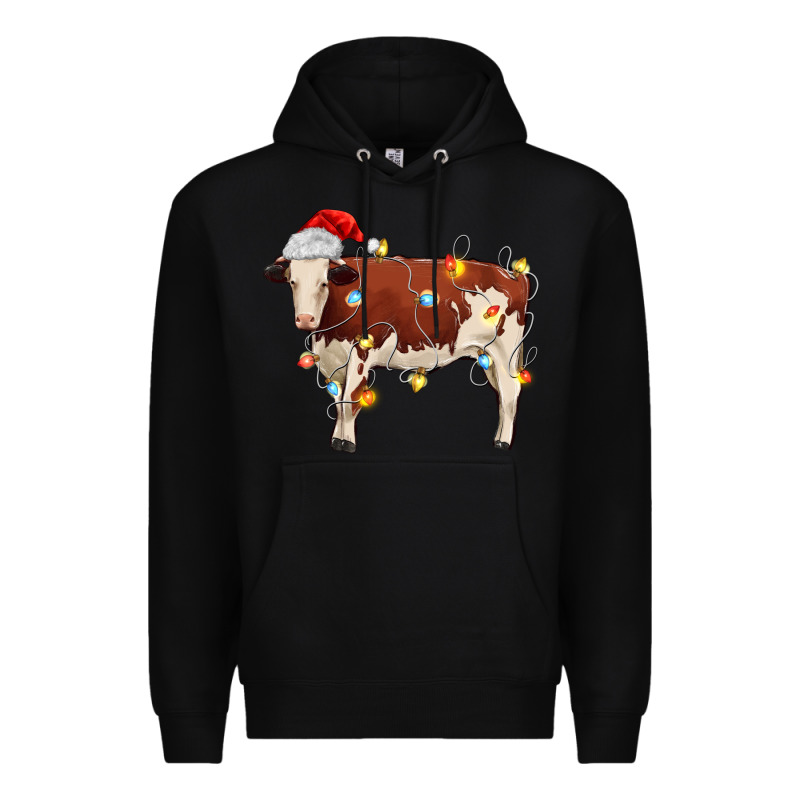 Christmas Cow Premium Hoodie by MaliasSmallBusiness | Teevron