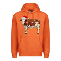 Carrot Christmas cow Premium Hoodie - MaliasSmallBusiness