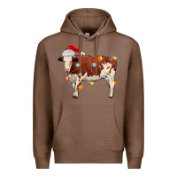 Chestnut Christmas cow Premium Hoodie - MaliasSmallBusiness