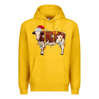 Lemon Christmas cow Premium Hoodie - MaliasSmallBusiness