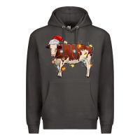 Smoke Christmas cow Premium Hoodie - MaliasSmallBusiness