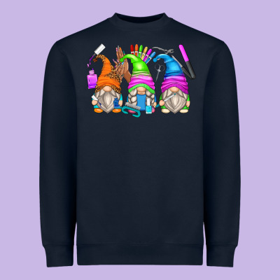 Nail Tech Gnomes Heavyweight Sweatshirt Designed By Zillion Design Studio