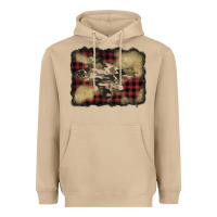 Mushroom buffalo plaid christmas camouflage glitter background Heavyweight Hoodie - Jasminsmagicworld