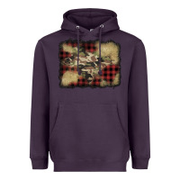 Plum buffalo plaid christmas camouflage glitter background Heavyweight Hoodie - Jasminsmagicworld
