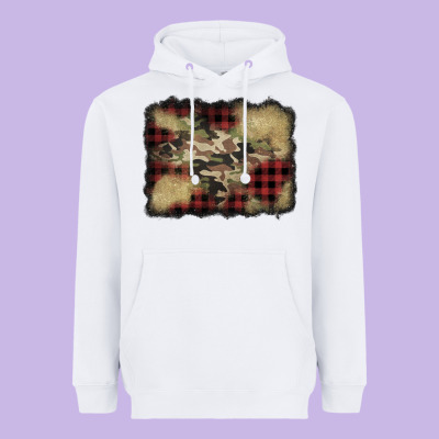 Buffalo Plaid Christmas Camouflage Glitter Background Heavyweight Hoodie Designed By Jasminsmagicworld