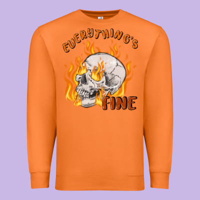Everything's Fine Premium Sweatshirt Designed By Maliassmallbusiness