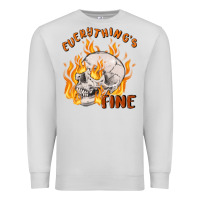 Dove Grey everything's fine Premium Sweatshirt - MaliasSmallBusiness