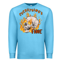 Ocean Blue everything's fine Premium Sweatshirt - MaliasSmallBusiness
