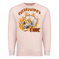 Pale Pink everything's fine Premium Sweatshirt - MaliasSmallBusiness