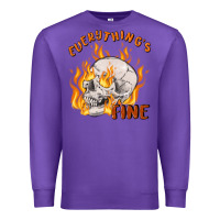 Purple everything's fine Premium Sweatshirt - MaliasSmallBusiness