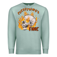 Seafoam everything's fine Premium Sweatshirt - MaliasSmallBusiness