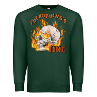 Sports Green everything's fine Premium Sweatshirt - MaliasSmallBusiness