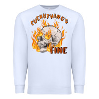 White everything's fine Premium Sweatshirt - MaliasSmallBusiness