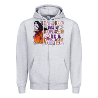 Heather Grey in a world full of princesses be a witch Zipper Hoodie - BundleAndBundleShop
