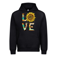 Black western love with sunflower Urban Hoodie - Artiststas