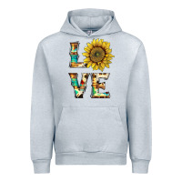Heather Grey western love with sunflower Urban Hoodie - Artiststas