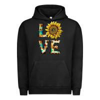 Pigment Black western love with sunflower Urban Hoodie - Artiststas