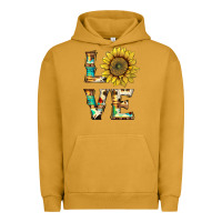 Pigment Peanut Butter western love with sunflower Urban Hoodie - Artiststas