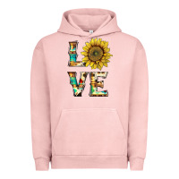 Pigment Salmon western love with sunflower Urban Hoodie - Artiststas