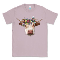 Lilac hereford cow with floral headband Classic Tee - RanaPortraitStore