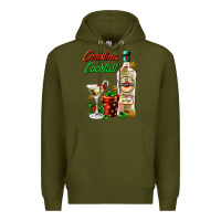 Army Green christmas cocktail martini and gift Premium Hoodie - AdoDesignShop