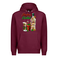 Burgundy christmas cocktail martini and gift Premium Hoodie - AdoDesignShop