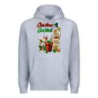 Heather Grey christmas cocktail martini and gift Premium Hoodie - AdoDesignShop