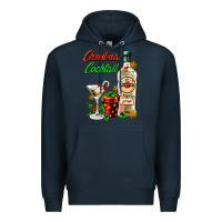 Navy christmas cocktail martini and gift Premium Hoodie - AdoDesignShop