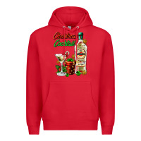 Red christmas cocktail martini and gift Premium Hoodie - AdoDesignShop