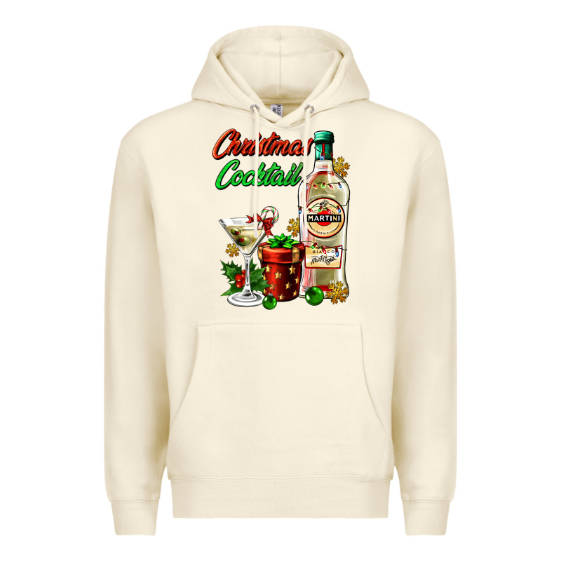 Christmas Cocktail Martini And Gift Premium Hoodie by AdoDesignShop | Teevron