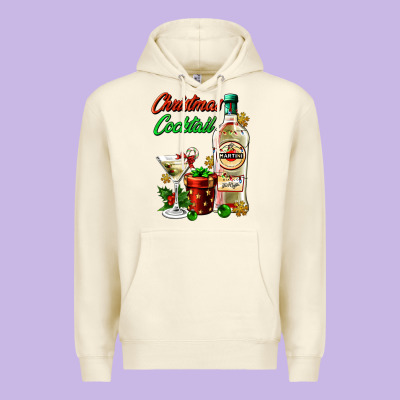 Christmas Cocktail Martini And Gift Premium Hoodie Designed By Adodesignshop