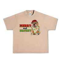 Burro merry and bright english bulldog Urban Heavy Tee - RanaPortraitStore