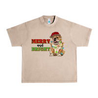 French Oak merry and bright english bulldog Urban Heavy Tee - RanaPortraitStore
