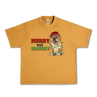 Peanut Butter merry and bright english bulldog Urban Heavy Tee - RanaPortraitStore
