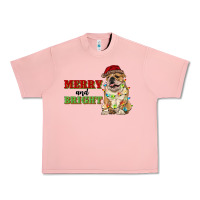 Salmon merry and bright english bulldog Urban Heavy Tee - RanaPortraitStore
