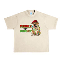 Sandshell merry and bright english bulldog Urban Heavy Tee - RanaPortraitStore