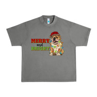 Tornado merry and bright english bulldog Urban Heavy Tee - RanaPortraitStore