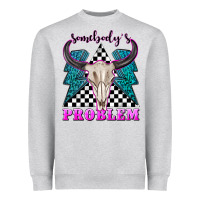 Heather Grey somebodys problem Heavyweight Sweatshirt - texasbilliewilder