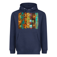 Navy thanksgiving brushstroke Heavyweight Hoodie - BarkalooDesign