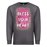 Charcoal Heather bless your heart Premium Sweatshirt - MaliasSmallBusiness