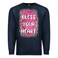 Navy bless your heart Premium Sweatshirt - MaliasSmallBusiness