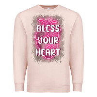 Pale Pink bless your heart Premium Sweatshirt - MaliasSmallBusiness