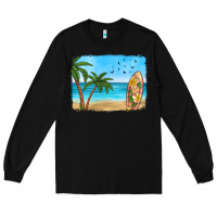 Black beach background Long Sleeve Tee - HRA Design Shop