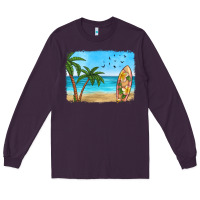 Plum beach background Long Sleeve Tee - HRA Design Shop