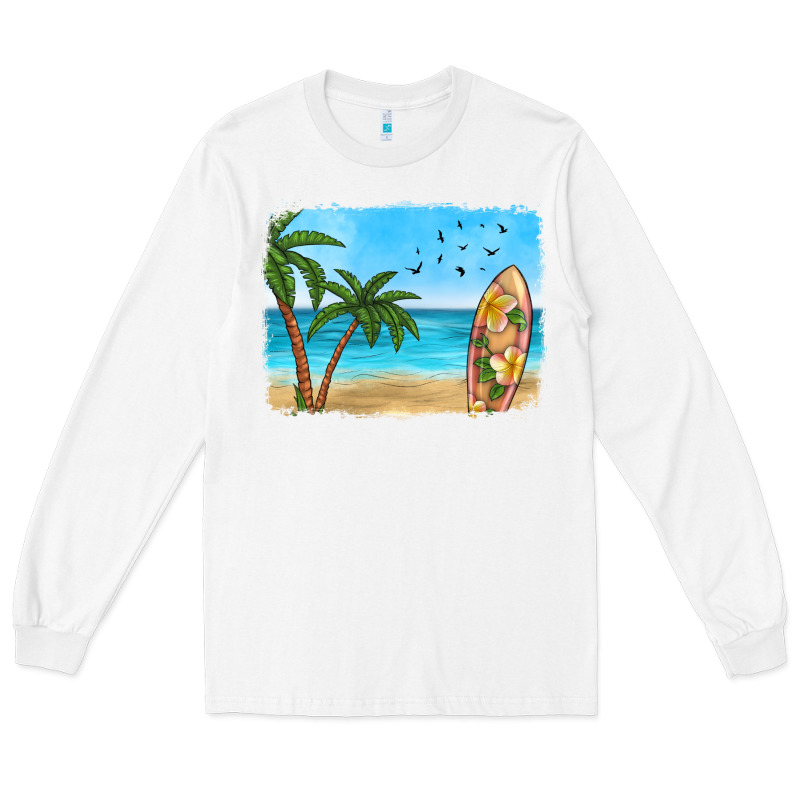 Beach Background Long Sleeve Tee by HRA Design Shop | Teevron