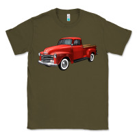 Army Green western red truck right 34 view Classic Tee - FaDigitalArtStudio