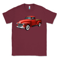 Burgundy western red truck right 34 view Classic Tee - FaDigitalArtStudio